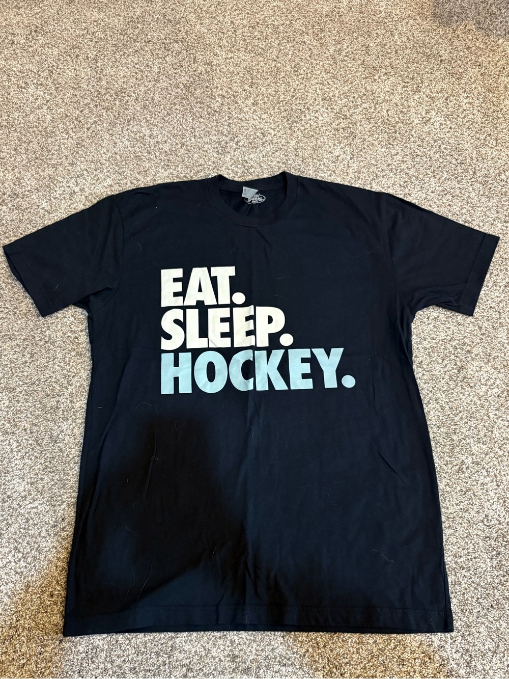 Eat. Sleep. Hockey. Men's Black Graphic Tee